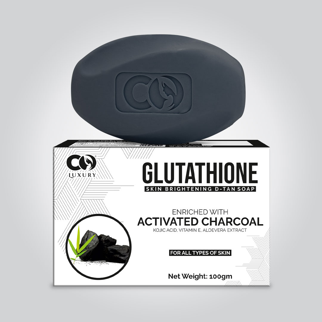 CO LUXURY Glutathione Charcoal Soap with Kojic Acid